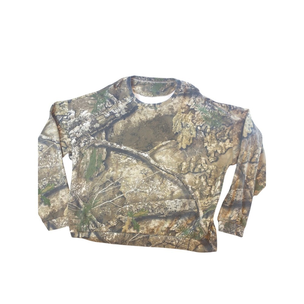 Realtree APX Camouflage Crewneck Sweatshirt Mens 3XL Hunting Fleece Pullover